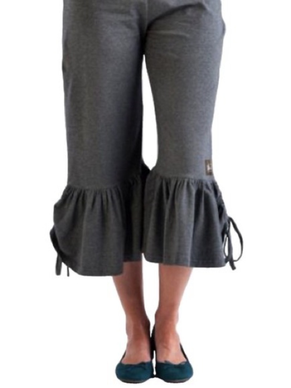 Matilda Jane Dark Gray Ruffle Hem Cropped Pants - Picture 3 of 10